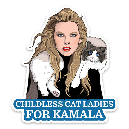 The Found: Taylor Childless Cat Ladies for Harris Die Cut Sticker