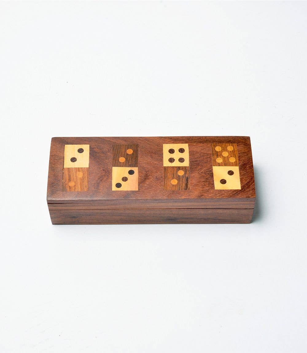 Matr Boomie Fair Trade: Domino Family Fun Wooden Game Set - Handmade