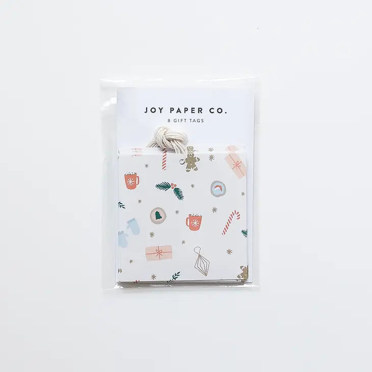 Joy Paper Co: Holiday Pattern Gift Tags (Set of 8)