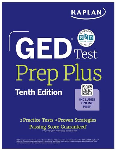 GED Test Prep Plus, Tenth Edition (2026): Includes a Diagnostic Pretest, 2 Full Length Practice Tests, 1000+ Practice Questions, and 60+ Online Videos (Kaplan Test Prep)