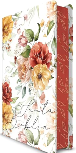 Biblia RVR 1960 letra grande tamaño manual, HC, flores rosadas y cantos pintados / Spanish Bible RVR 1960 Handy Size Large Print with flowers and sprayed edge (Spanish Edition)
