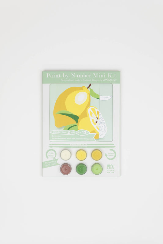 Elle Crée (She Creates):  Lemons MINI Paint-by-Number Kit