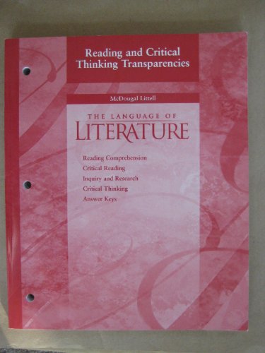 Reading and Critical Thinking Transparencies, Grade Seven, The Language of Literature (The Language of Literature)