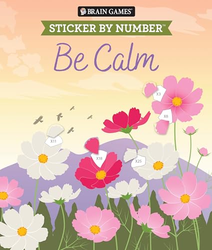 Brain Games - Sticker by Number: Be Calm (28 Images to Sticker)