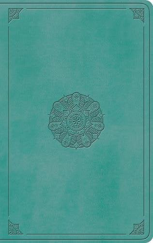 ESV Large Print Value Thinline Bible (TruTone, Turquoise, Emblem Design)