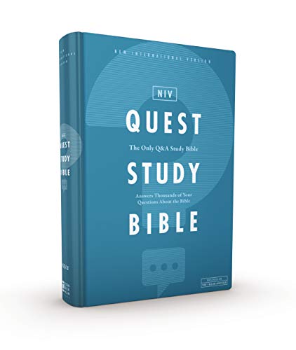 NIV, Quest Study Bible, Hardcover, Blue, Comfort Print: The Only Q and A Study Bible