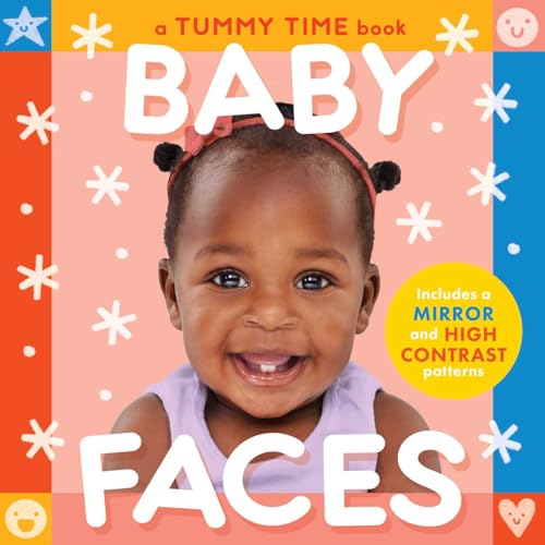 Baby Faces (A Tummy Time, High Contrast, Accordian Board Book with Mirror for infants) (Tummy Time Tales)