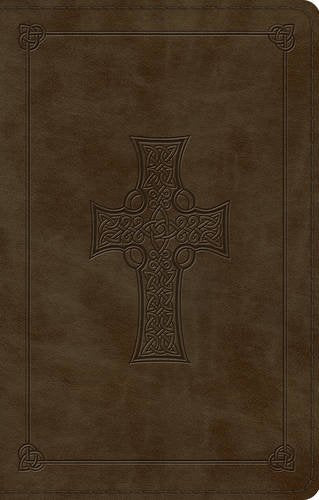 ESV Large Print Value Thinline Bible (TruTone, Olive, Celtic Cross Design)