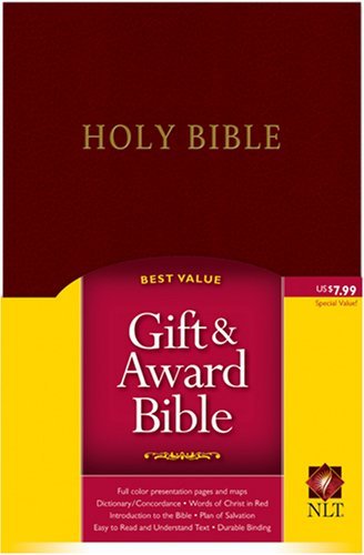 Gift and Award Bible NLT (Red Letter, Imitation Leather, Burgundy/maroon)