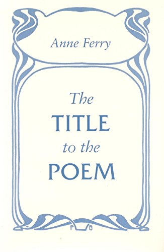 The Title to the Poem