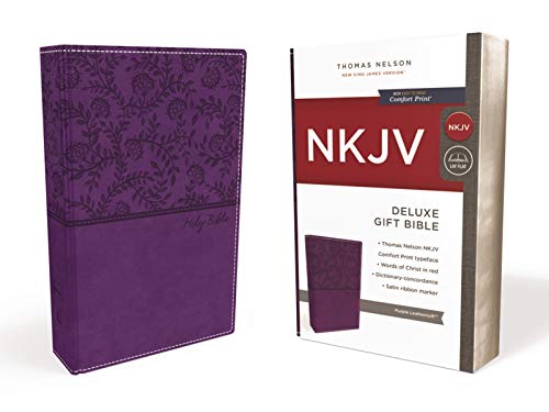 NKJV, Deluxe Gift Bible, Leathersoft, Purple, Red Letter, Comfort Print: Holy Bible, New King James Version
