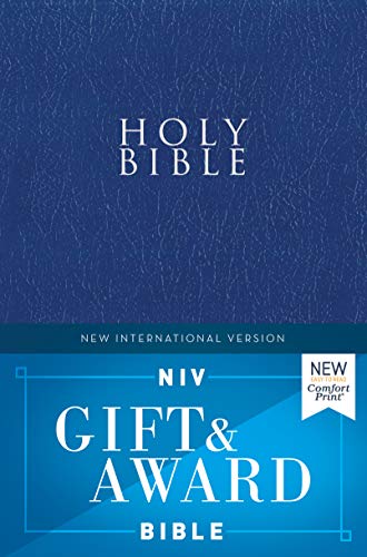 NIV, Gift and Award Bible, Leather-Look, Blue, Red Letter, Comfort Print