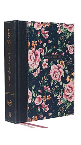 NKJV, Journal the Word Bible, Cloth over Board, Gray Floral, Red Letter, Comfort Print: Reflect, Journal, or Create Art Next to Your Favorite Verses