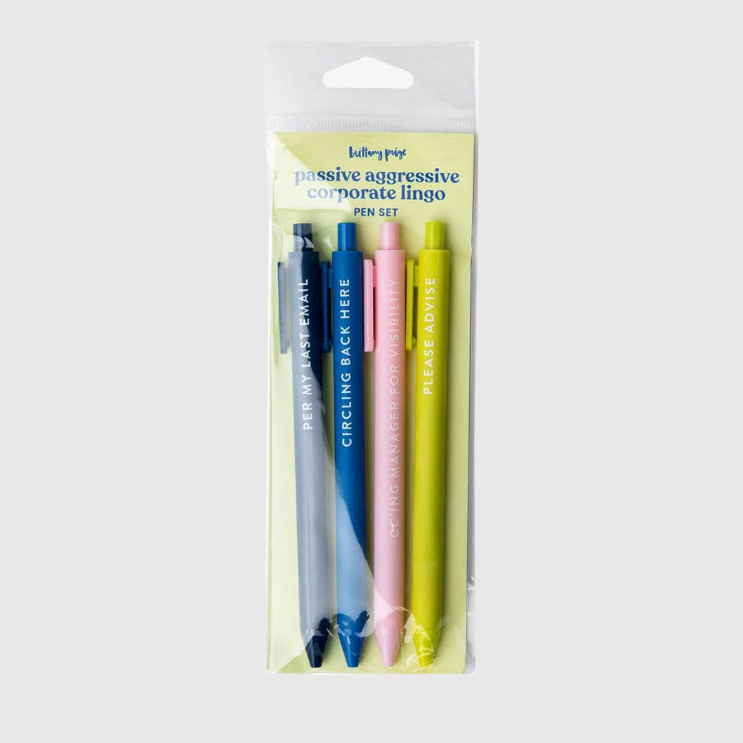 Brittany Paige: Passive Aggressive Corporate Lingo Jotter Pen Set