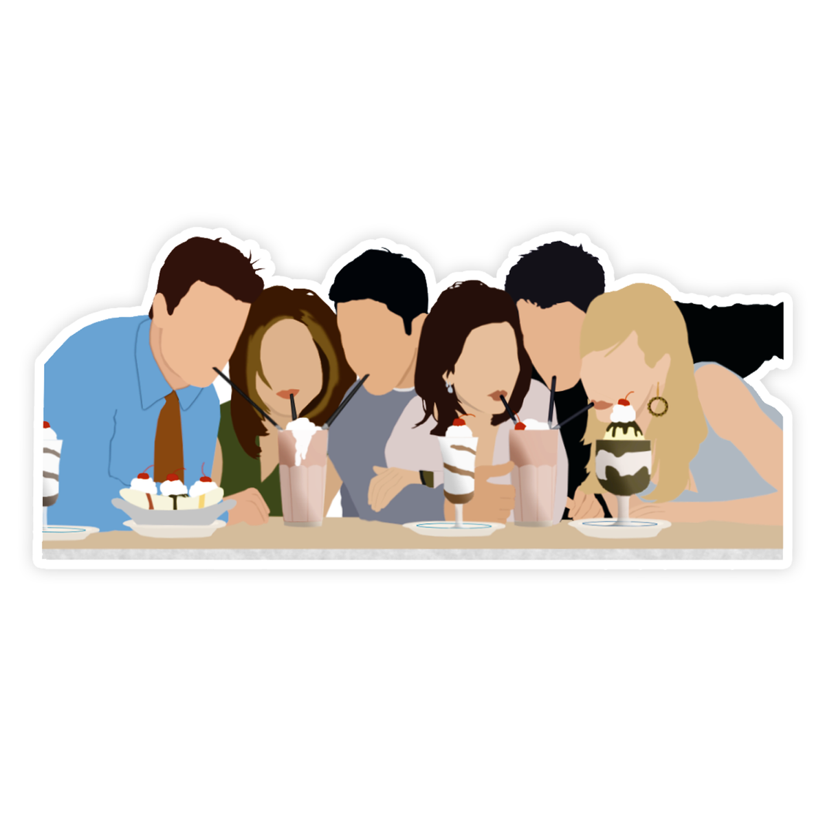 Shop Trimmings: Friends Cast Sticker