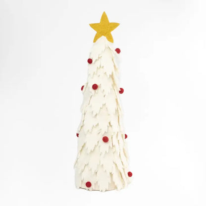 The Winding Road: Christmas Decor White Felt Christmas Tree Assorted Sizes