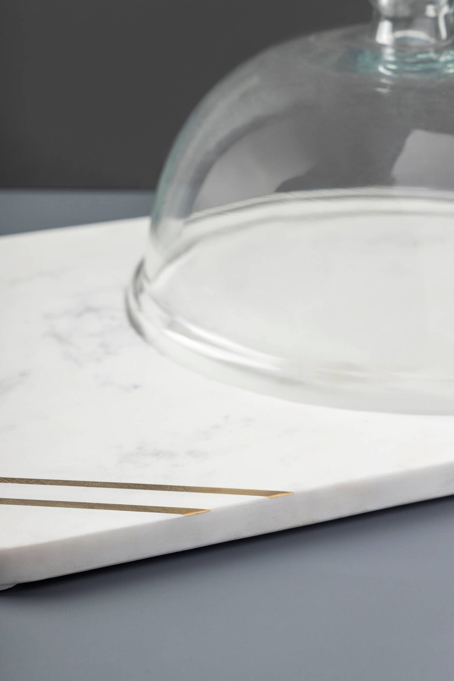 Gauri Kohli: Bavaria Marble Cheese Board with Glass Cloche
