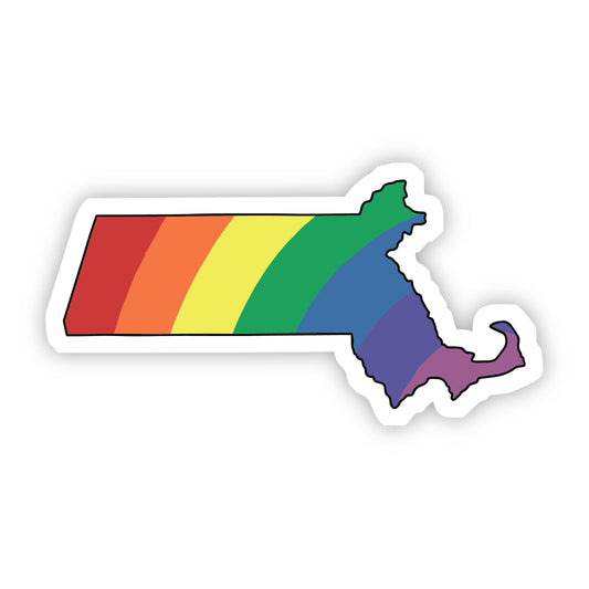 Big Moods: Massachusetts Rainbow Sticker