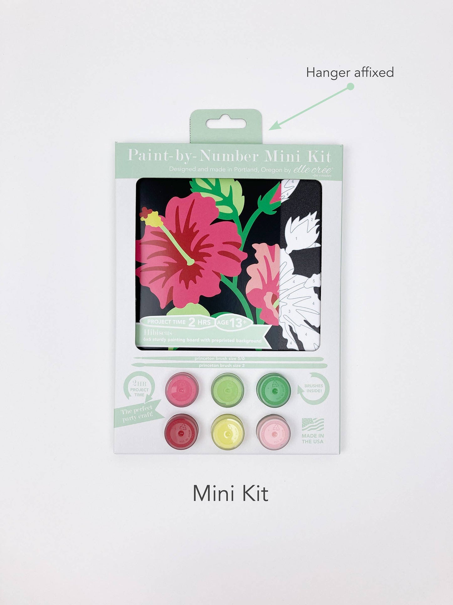 Elle Crée (She Creates): Dahlias MINI Paint-by-Number Kit