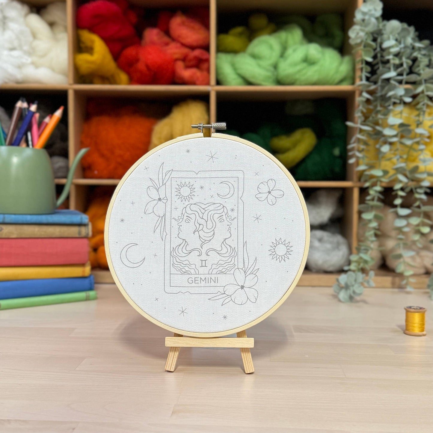 The Crafty Kit Company: Signs of Zodiac - Gemini Embroidery Kit