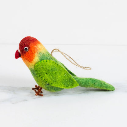 The Winding Road: Felt Parrot Ornament