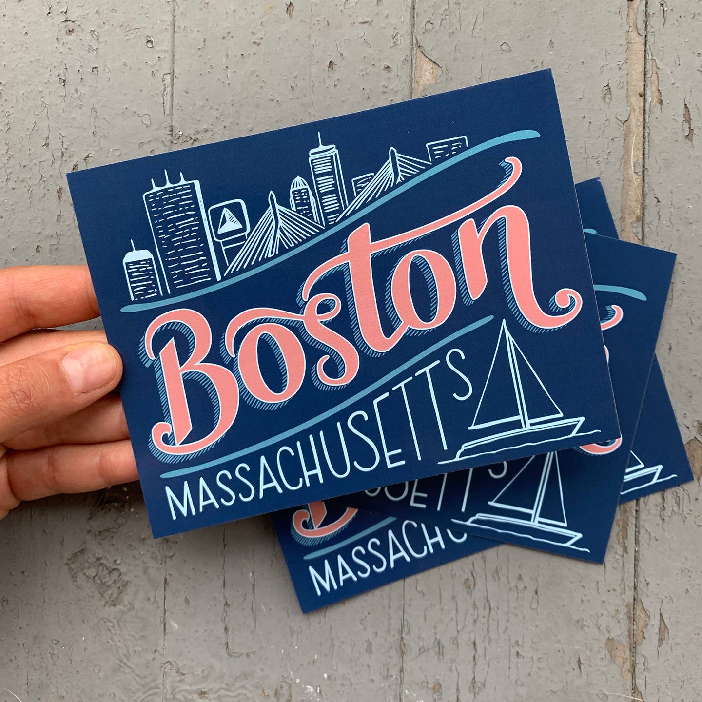 Elissa Surabian Art: Boston, Massachusetts Postcard