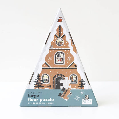 Wee Gallery: Gingerbread House Holiday/Christmas Floor Puzzle