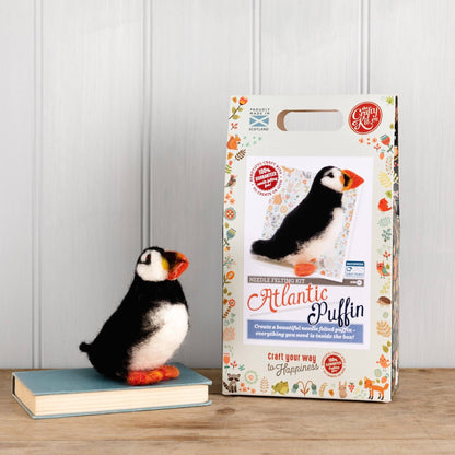 The Crafty Kit Company: British Birds - Atlantic Puffin Needle Felting Craft Kit