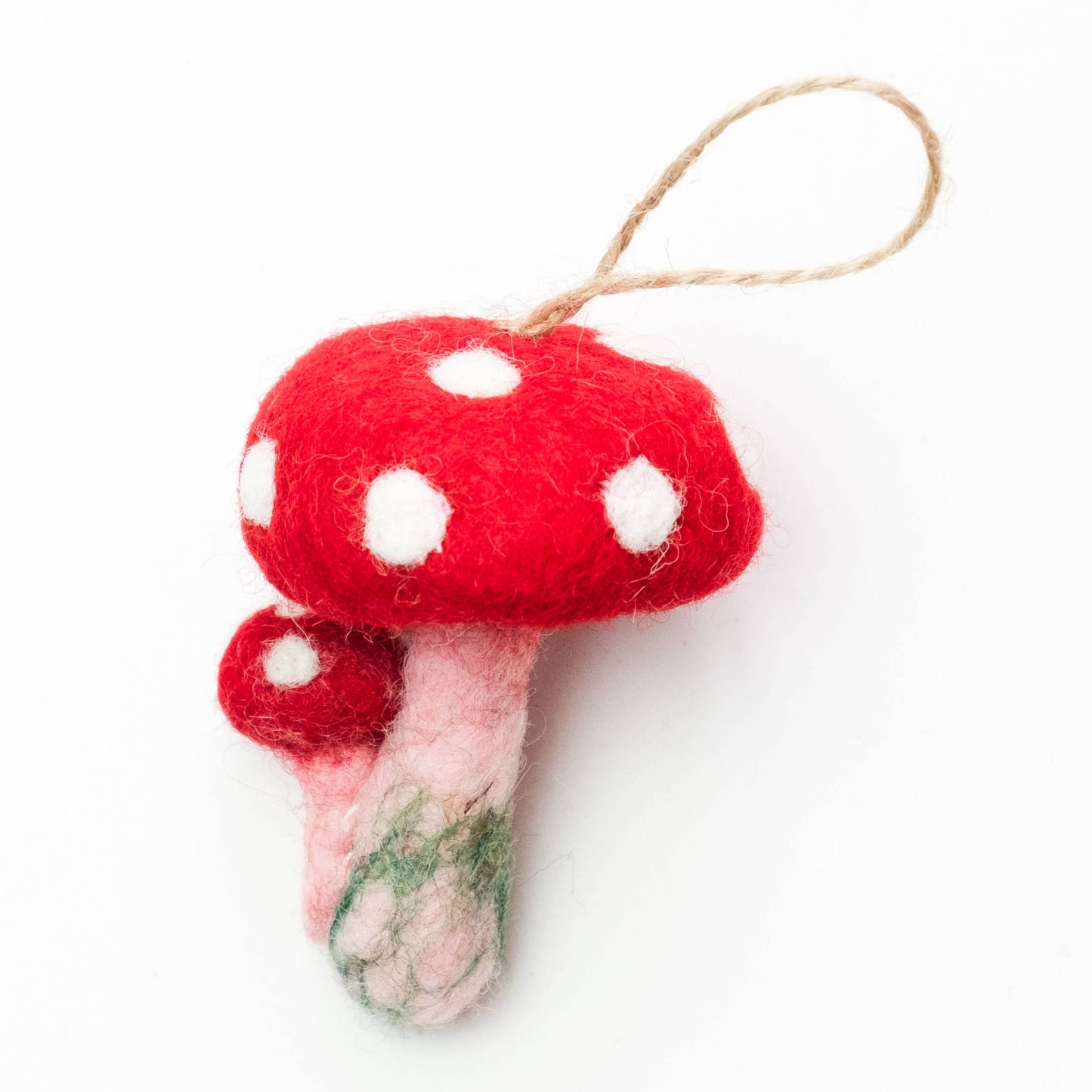 The Winding Road: Felt Mushroom Ornaments  6 Assorted