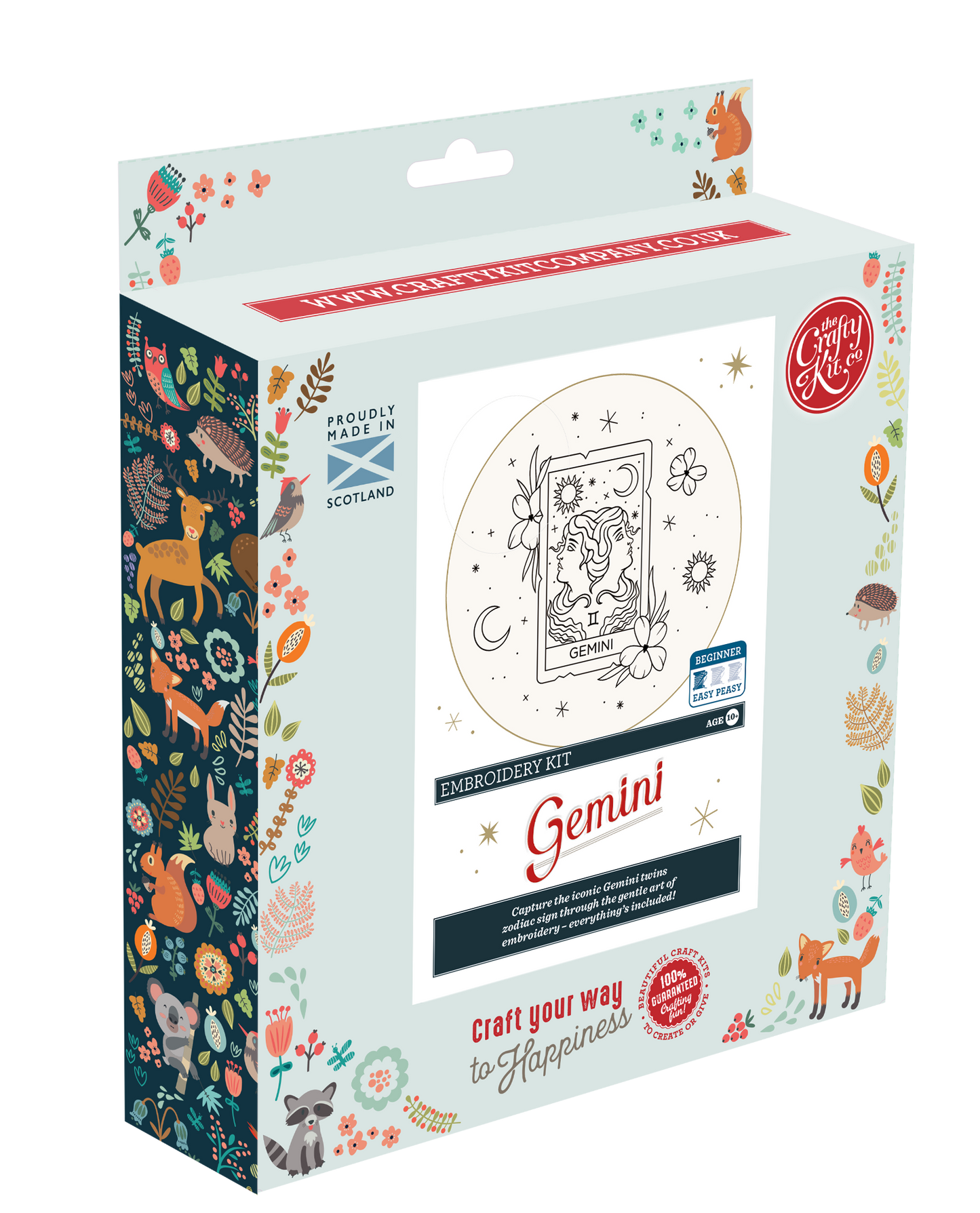 The Crafty Kit Company: Signs of Zodiac - Gemini Embroidery Kit