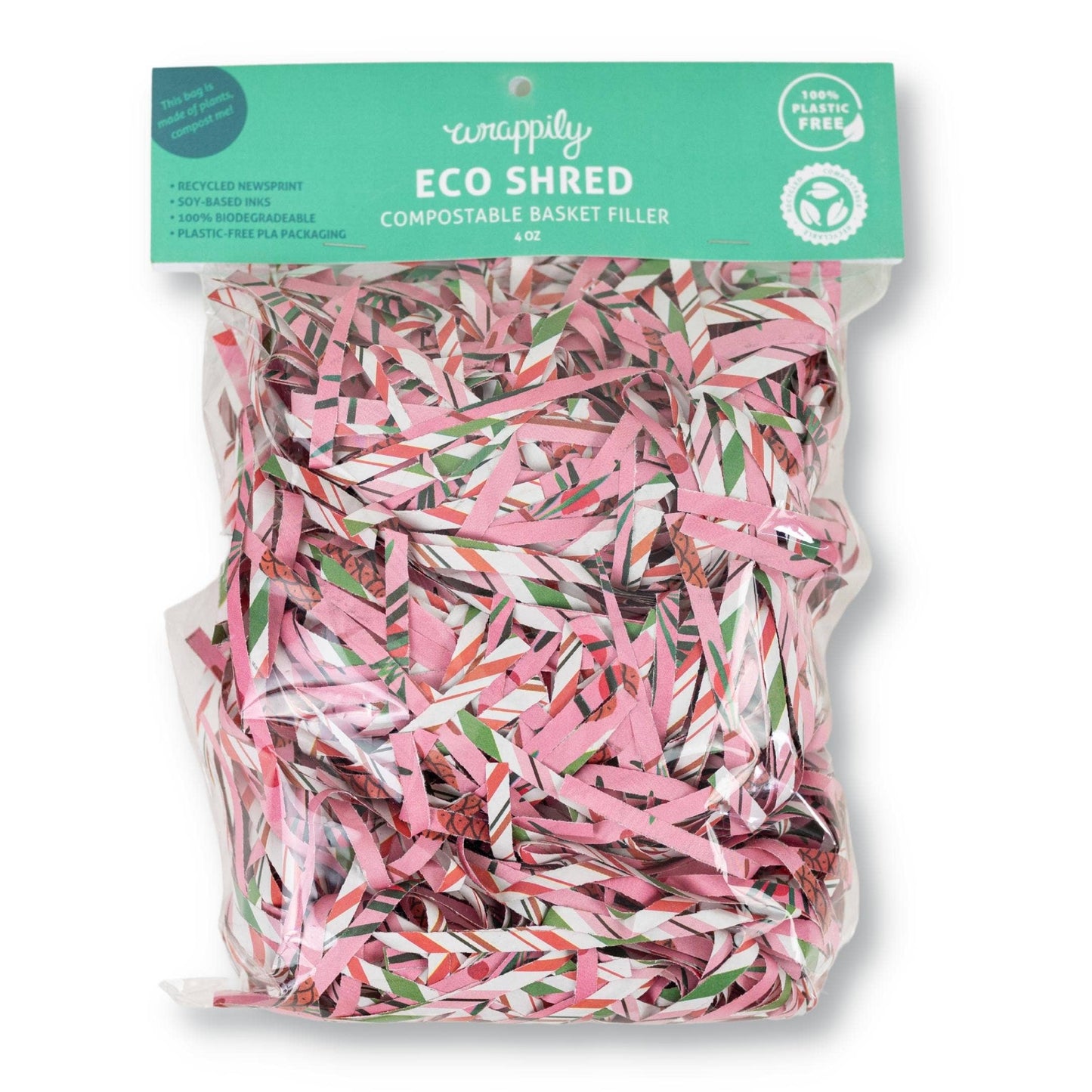 Wrappily Eco Gift Wrap Co.: Eco Shred Basket Filler (Candy Shop Stripe)