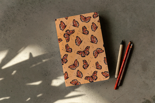 Denik: Flying Monarch Layflat Journal Notebook