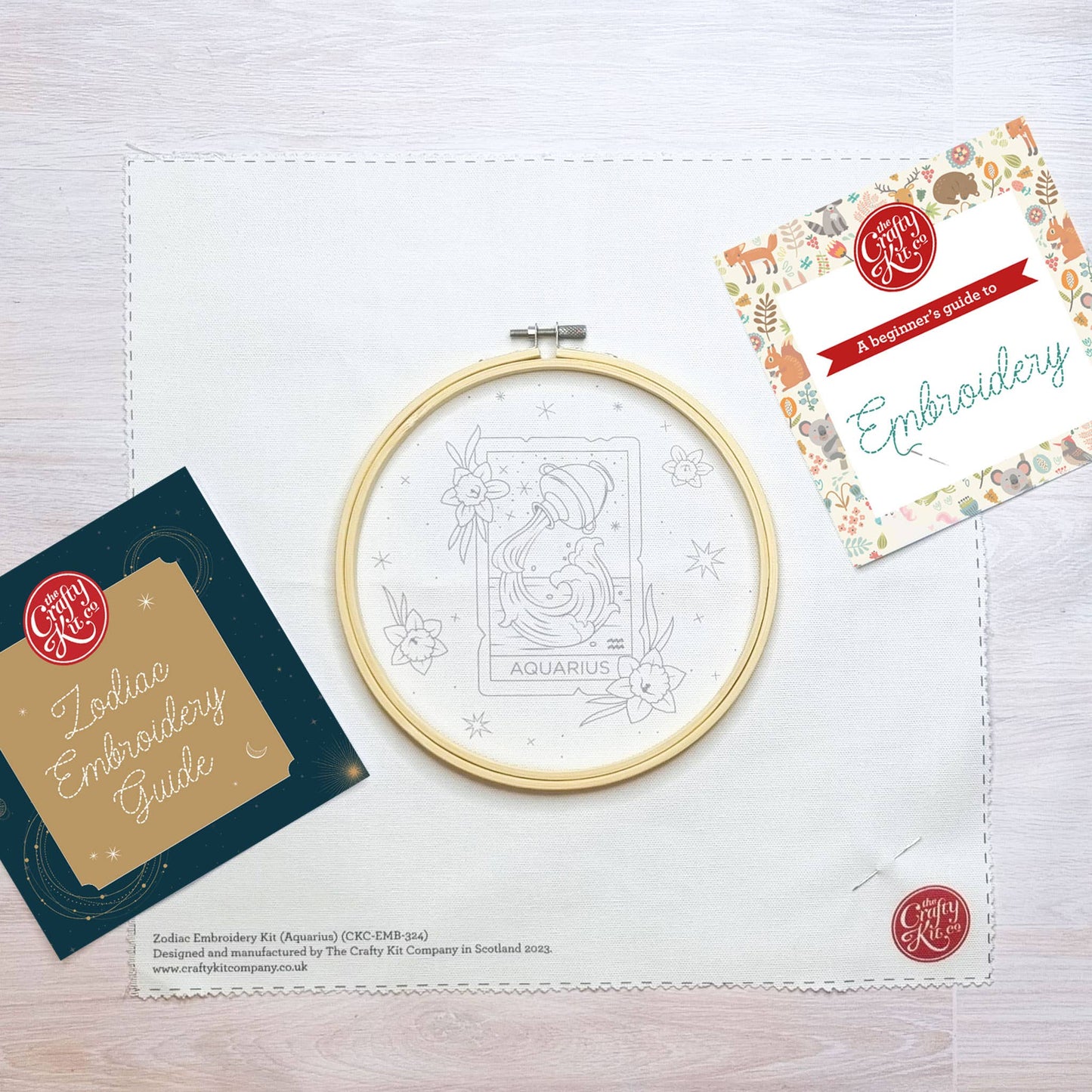 The Crafty Kit Company: Signs of Zodiac - Aquarius Embroidery Kit