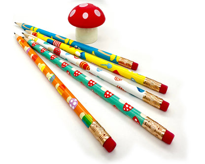 SNIFTY:  WRITER'S WORKSHOP Mushroom Pencils + Sharpener