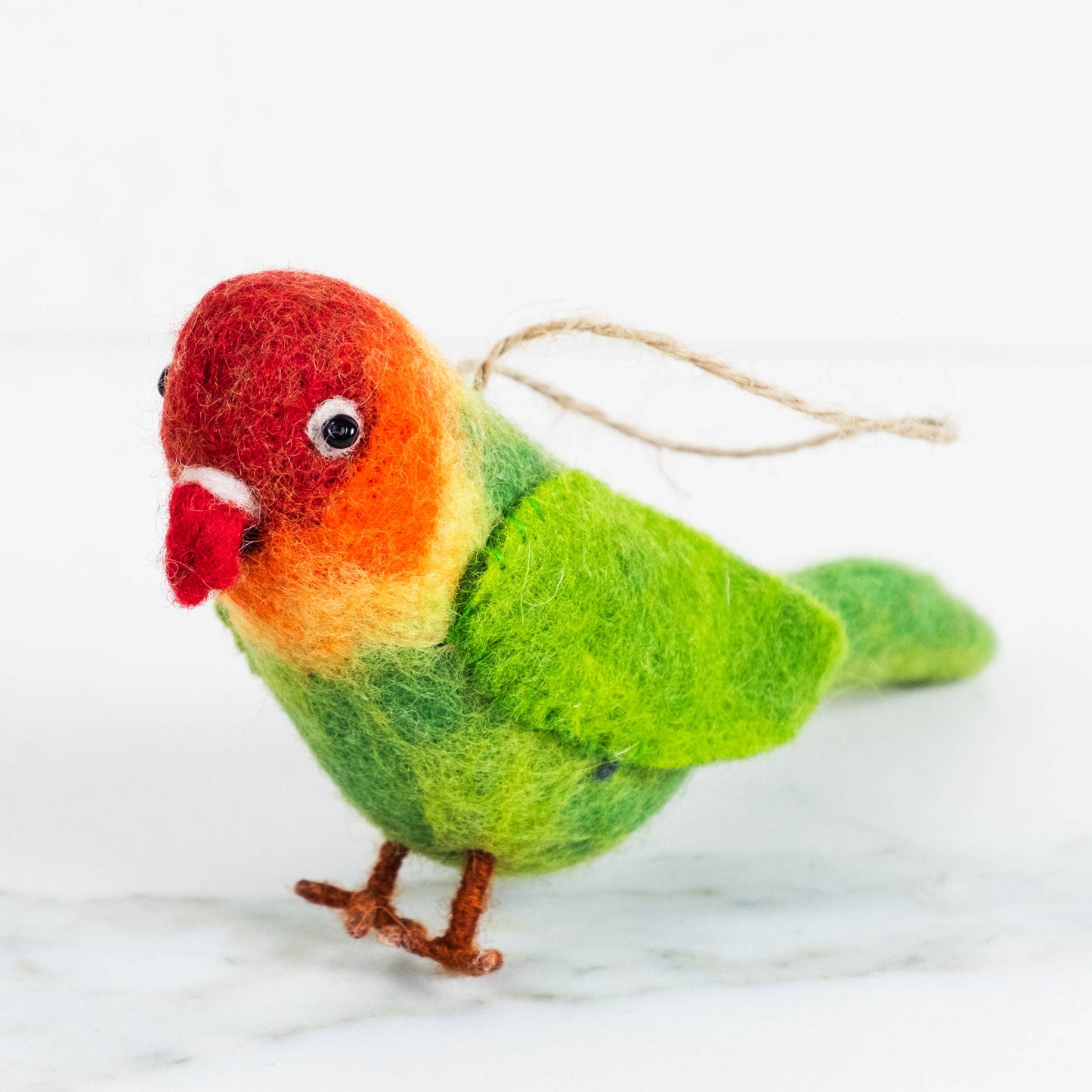 The Winding Road: Felt Parrot Ornament