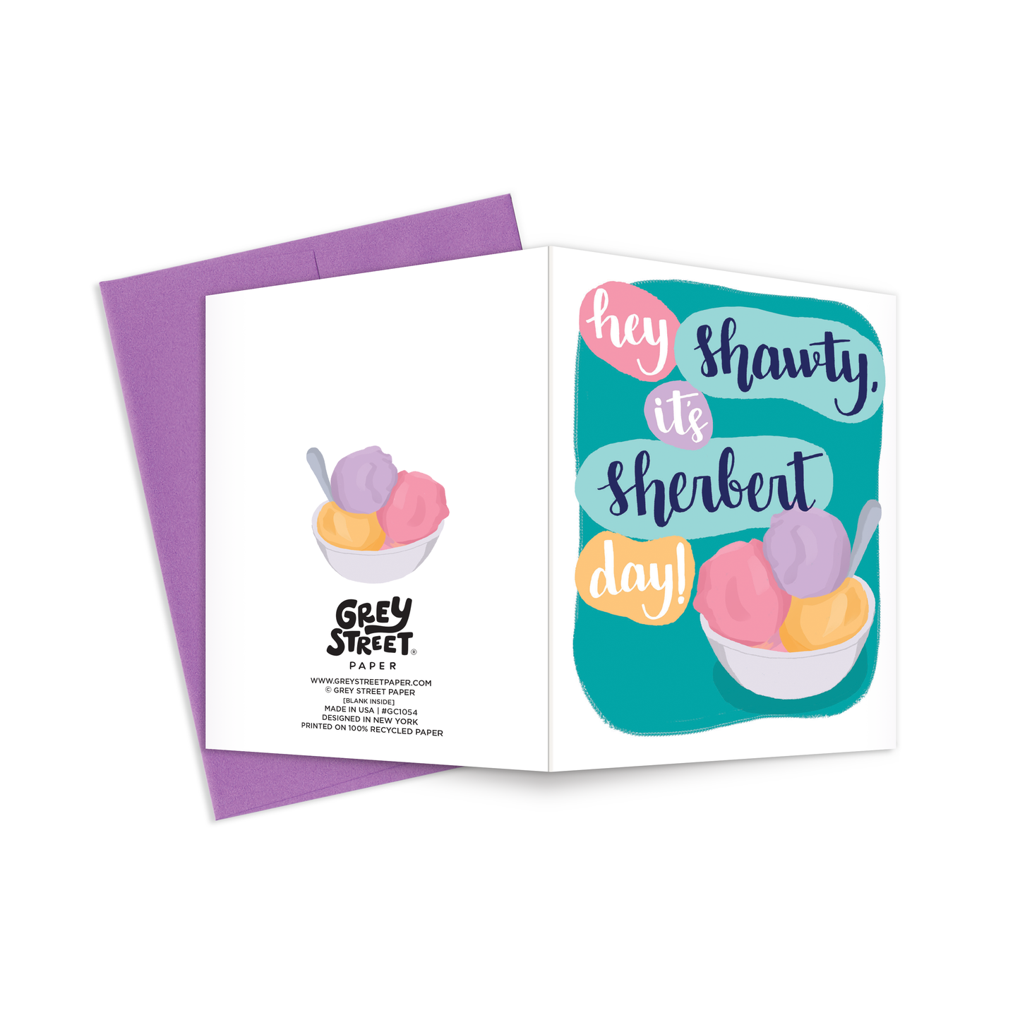 Grey Street Paper: Sherbet Day Birthday Greeting Card