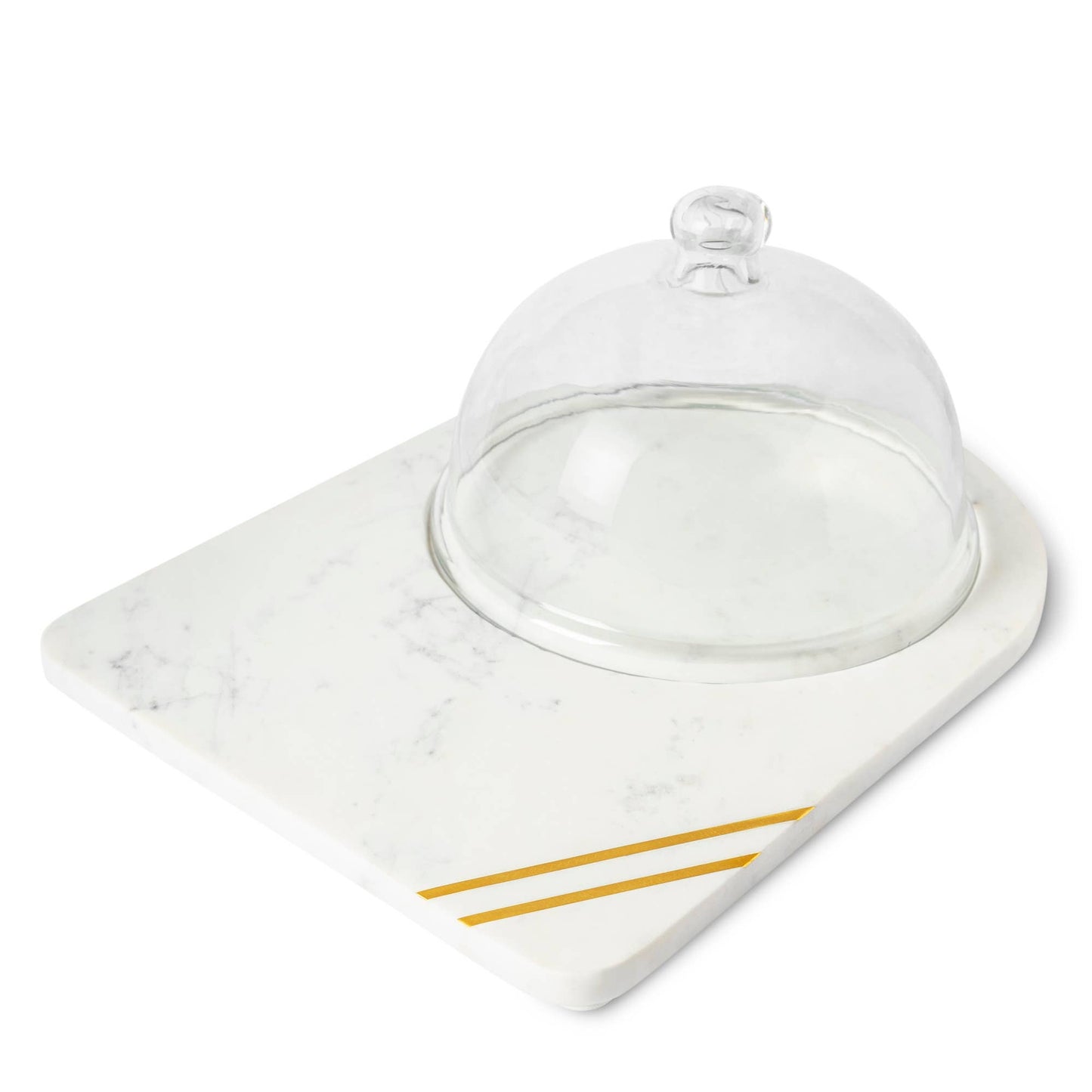 Gauri Kohli: Bavaria Marble Cheese Board with Glass Cloche