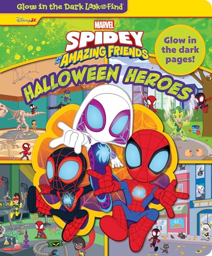 Disney Junior Marvel Spidey and His Amazing Friends - Halloween Heroes Glow in the Dark Look and Find Activity Book - PI Kids