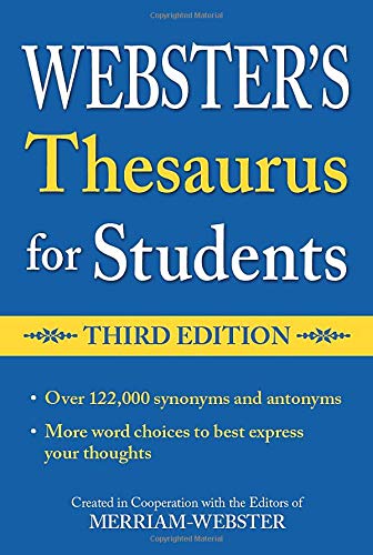 Webster's Thesaurus for Students, Third Edition