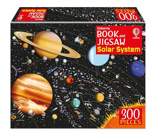 Usborne Book and Jigsaw The Solar System: A Fascinating Exploration of Planets, Moons, and Spacecraft for Young Astronomers, Complete with a 300-Piece Puzzle and Informative Fold-Out Book