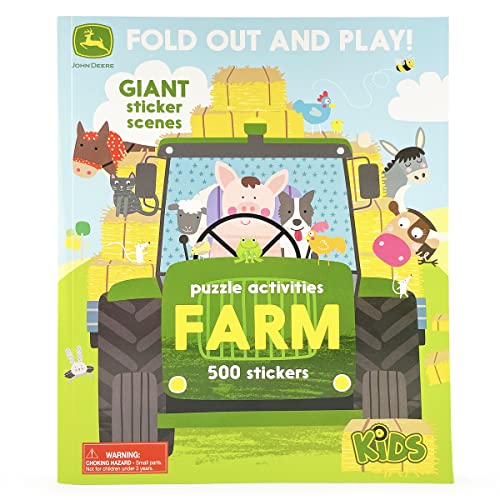 Farm - 500 Stickers and Puzzle Activities: Fold Out and Play! (John Deere: Children's Interactive Fold Out and Play Puzzle Activity Book)