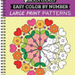 Brain Games - Easy Color by Number: Large Print Patterns (Brain Games - Color by Number)
