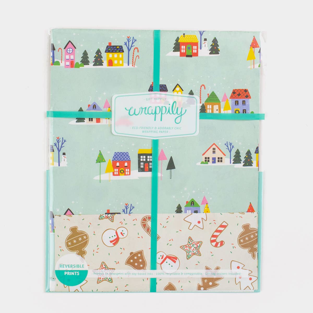 Wrappily Eco Gift Wrap Co.: Home For The Holidays/ Christmas Cookies Eco Wrapping Paper