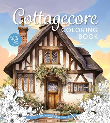 Cottagecore Coloring Book: Cozy, Charming Scenes to Color (Chartwell Coloring Books)