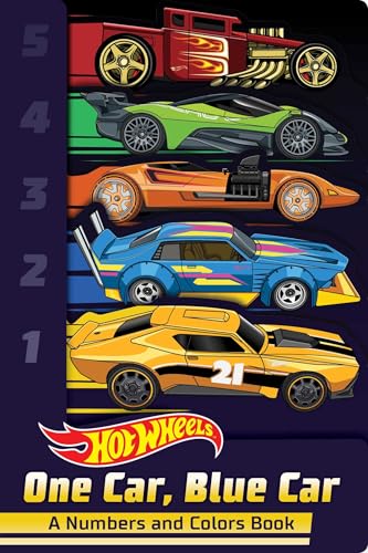 Hot Wheels: One Car, Blue Car: A Numbers and Colors Book (A Mattel Hot Wheels Shaped Novelty Board Book for Toddlers)