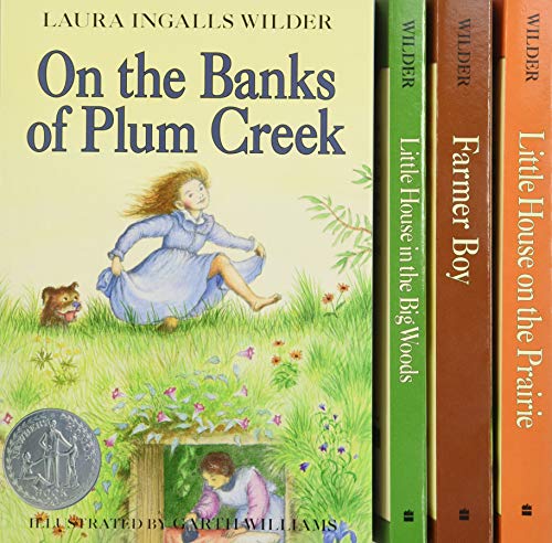 Little House 4-Book Box Set: Little House in the Big Woods, Farmer Boy, Little House on the Prairie, On the Banks of Plum Creek