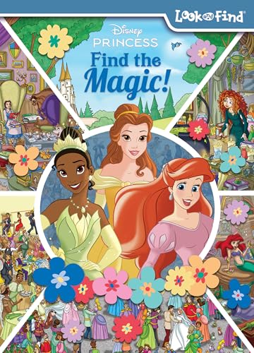 Disney Princess Ariel, Tiana, Belle, and More! - Find the Magic! Look and Find Activity Book - PI Kids