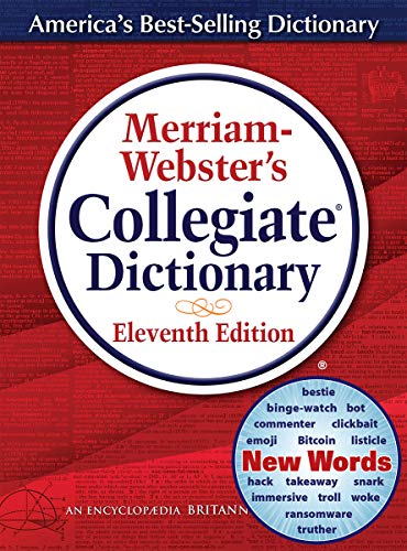 Merriam-Webster's Collegiate Dictionary, 11th Edition thumb-notched with Win/Mac CD-ROM and Online Subscription
