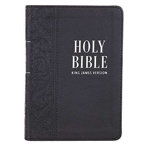KJV Holy Bible, Compact Large Print Faux Leather Red Letter Edition - Ribbon Marker, King James Version, Black (KJV Compact LP Editions)