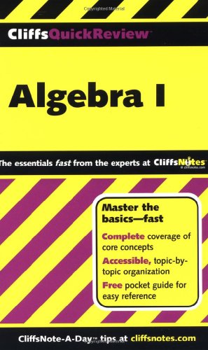 Algebra I (Cliffs Quick Review)